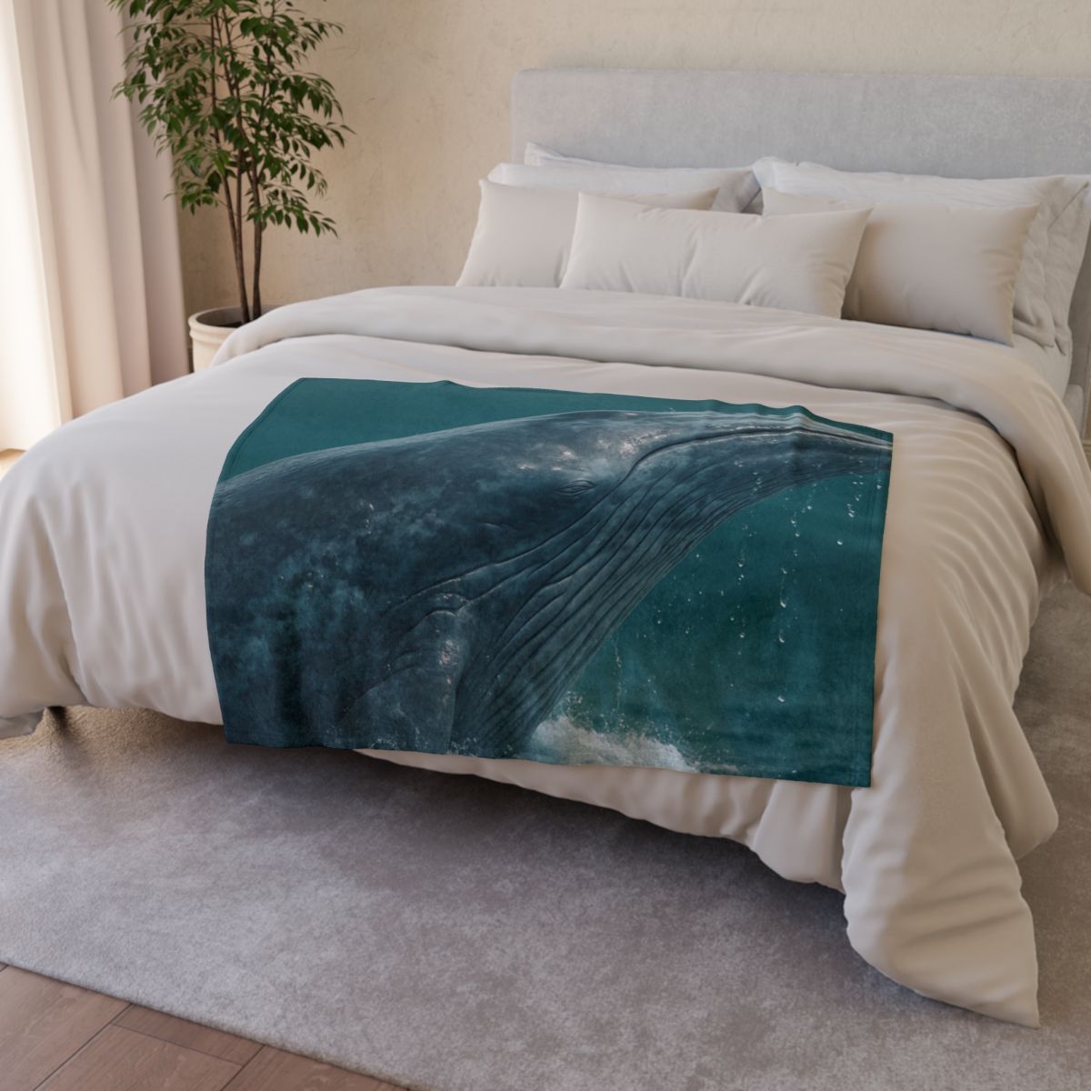 Ocean Song Blue Whale unique gift blanketscustom blankets