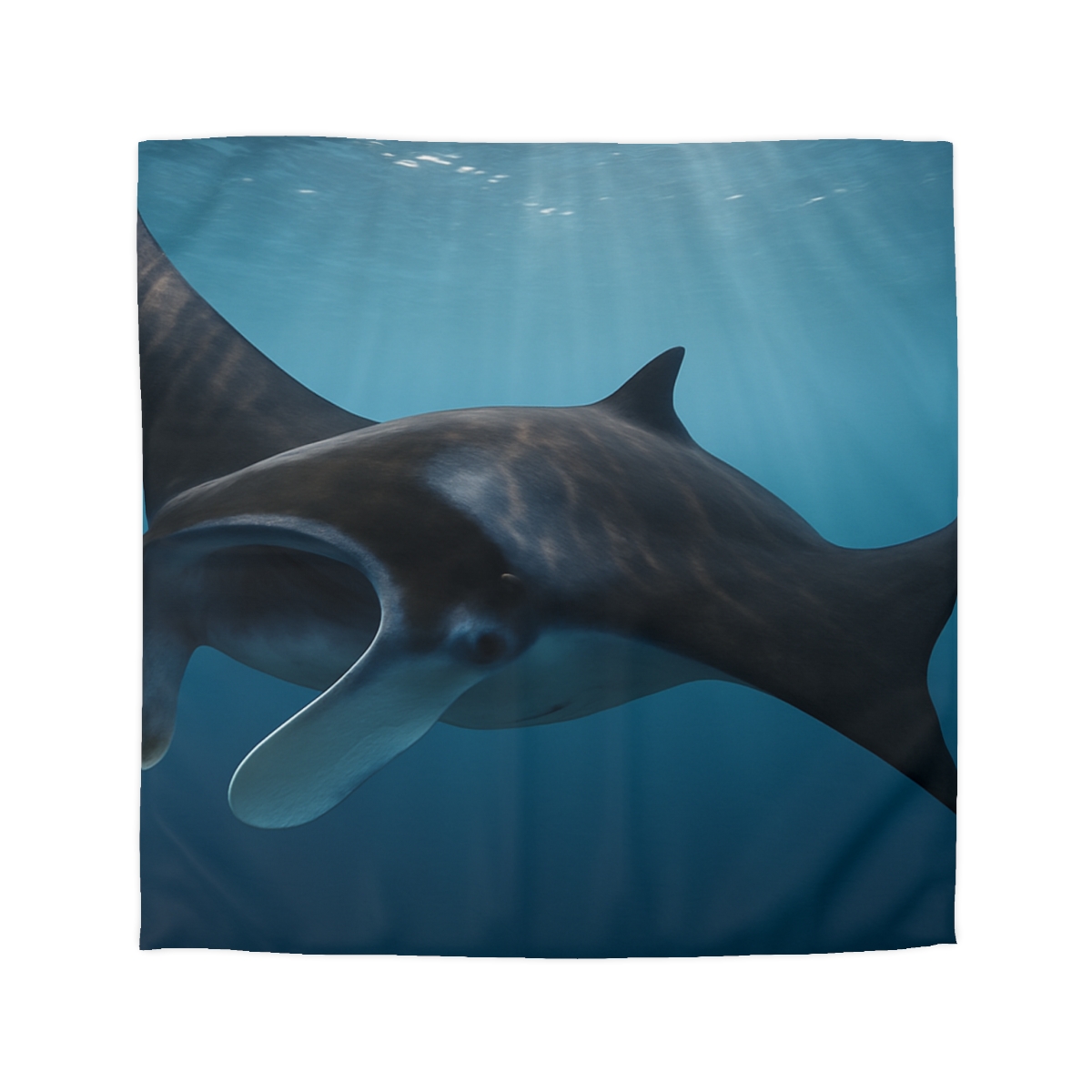 Sunlit Drift Manta Ray personalized bedding duvets