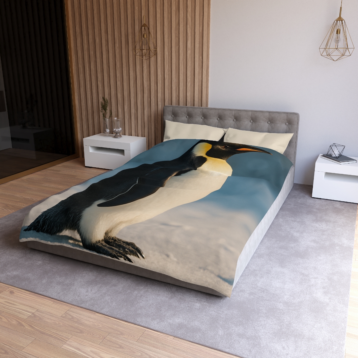 Silver Horizon Emperor Penguin personalized bedding duvets