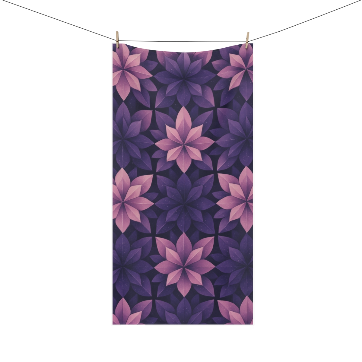 Cosmic Bloom Tessellation unique gift towels