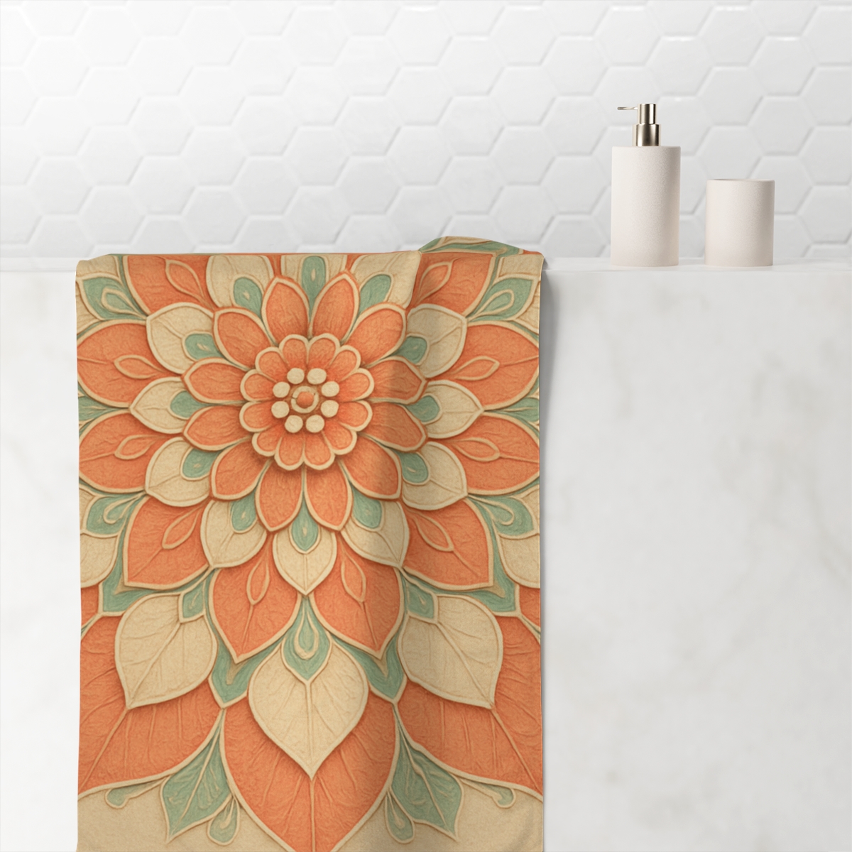 Petal Concentric Mandala trendy hand towels