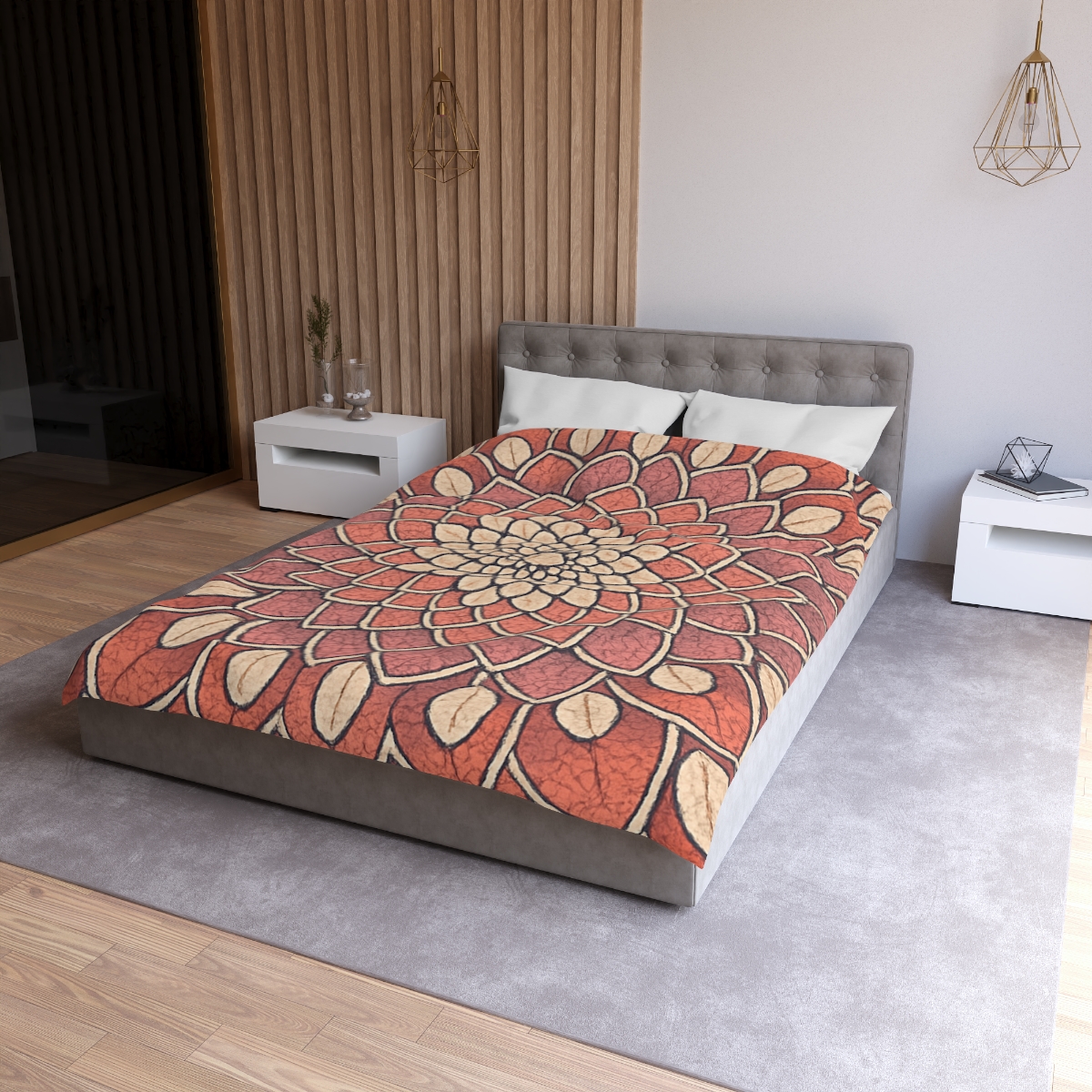 Bud Mosaic Fractal Bloom trendy bedroom duvets