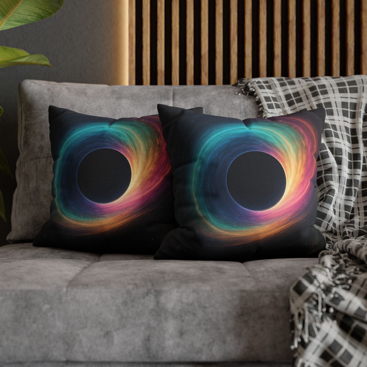 Prismatic Singularity Bloom personalized pillow covers