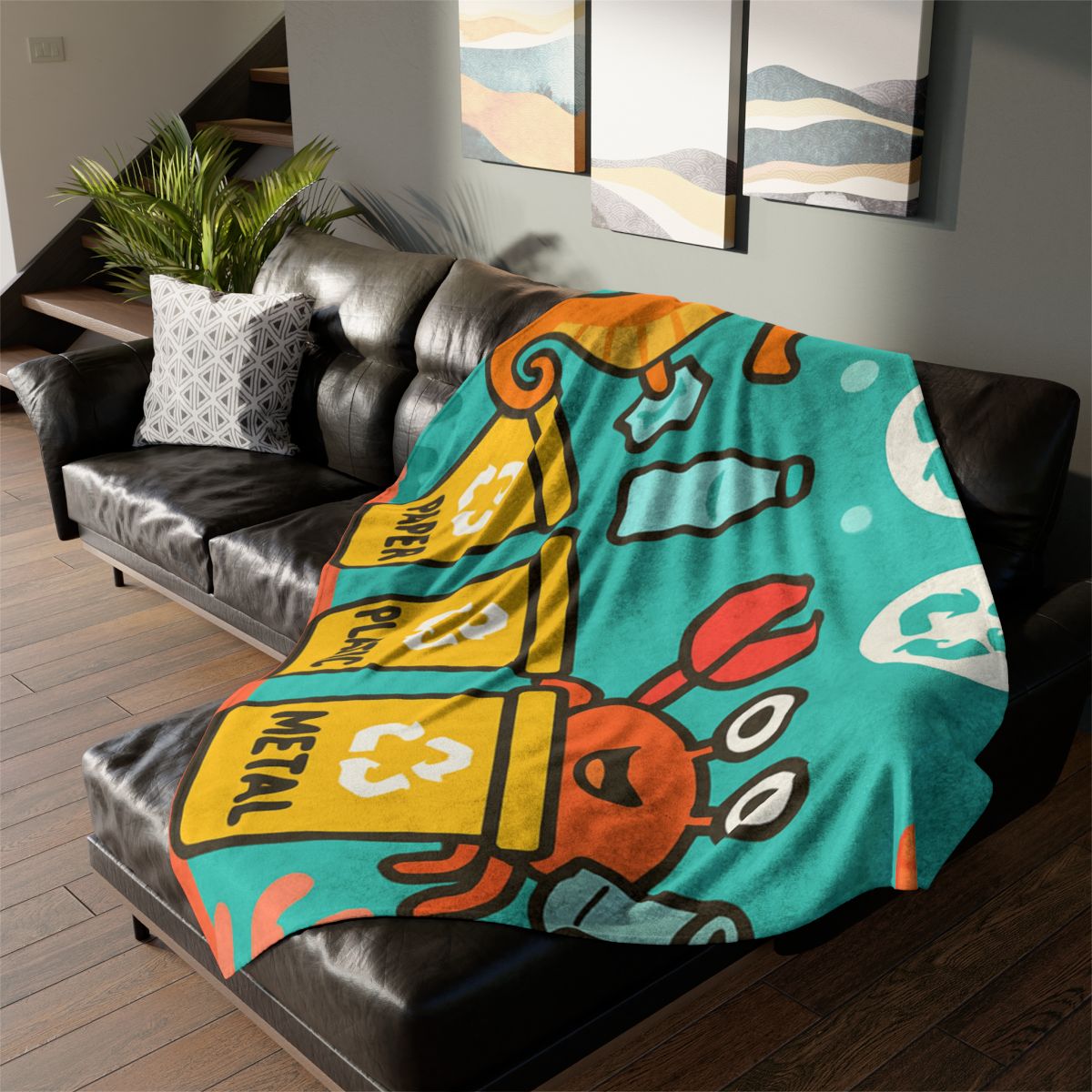 Coral City Recycling Seahorse Patrol warm winter blankets