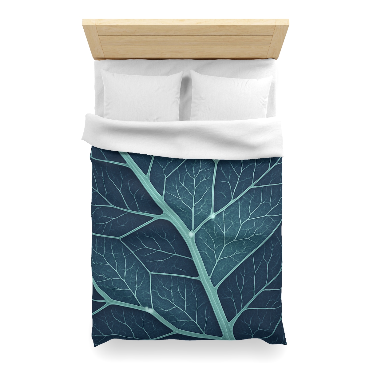 Leaf Vein Circuit Map designer printed duvets