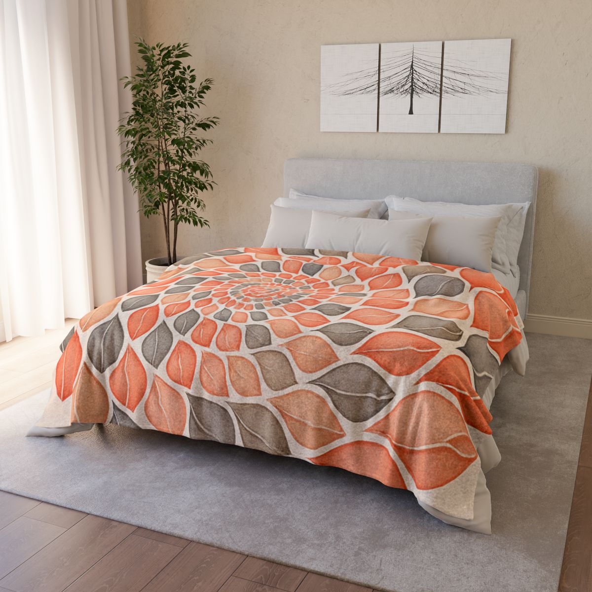 Bud Spiral Time Mosaic decorative home blankets