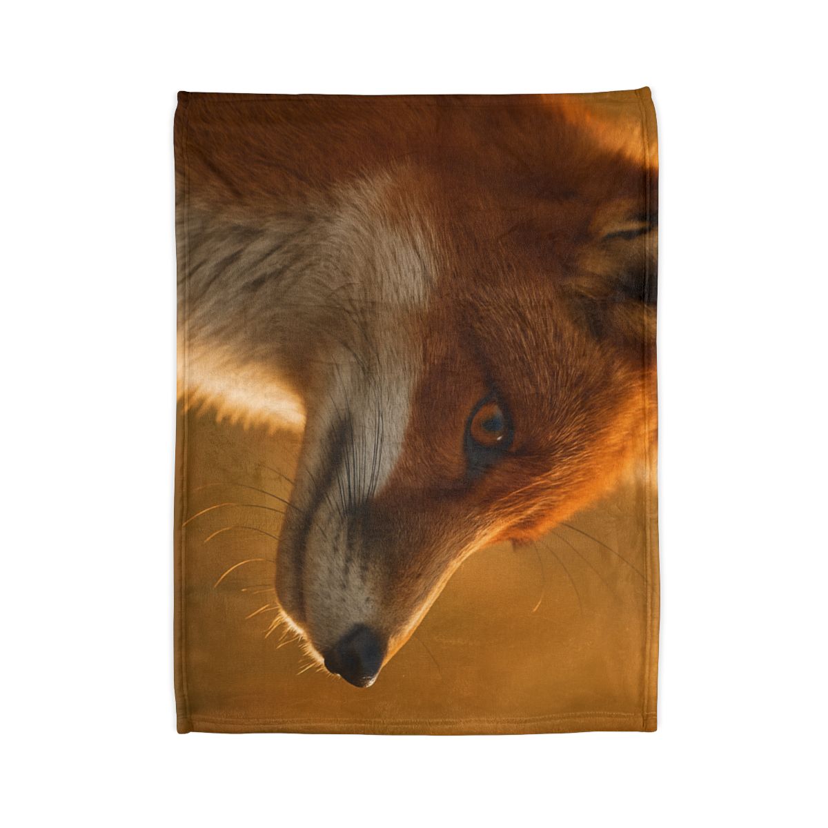 Amber Gaze Red Fox designer printed blankets