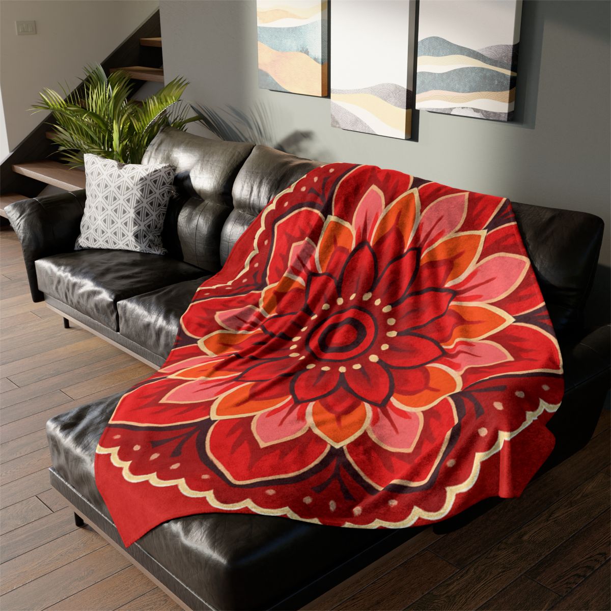 Bloom Burst Mandala unique gift blanketscustom blankets