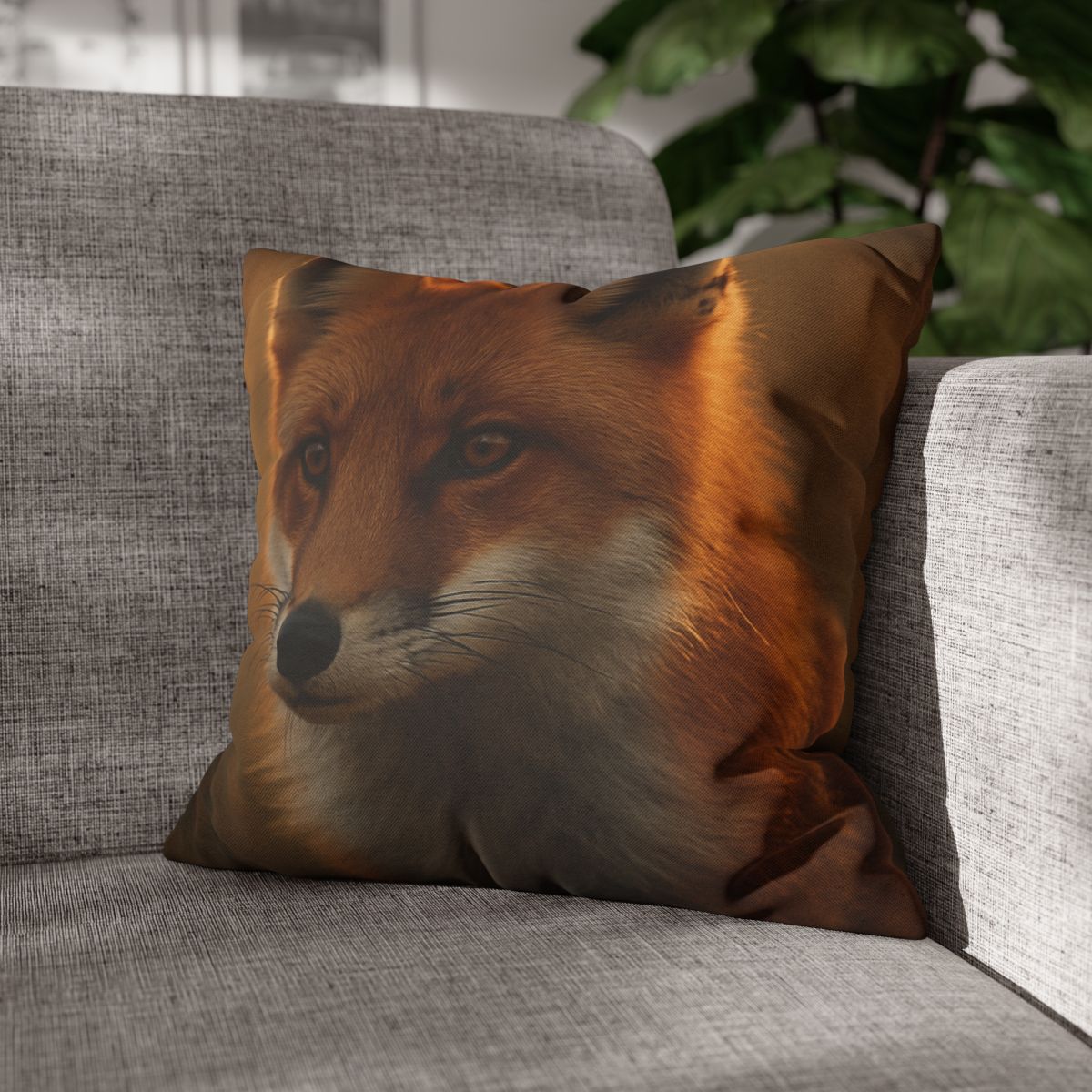 Crimson Whisper Red Fox soft cotton pillow cases