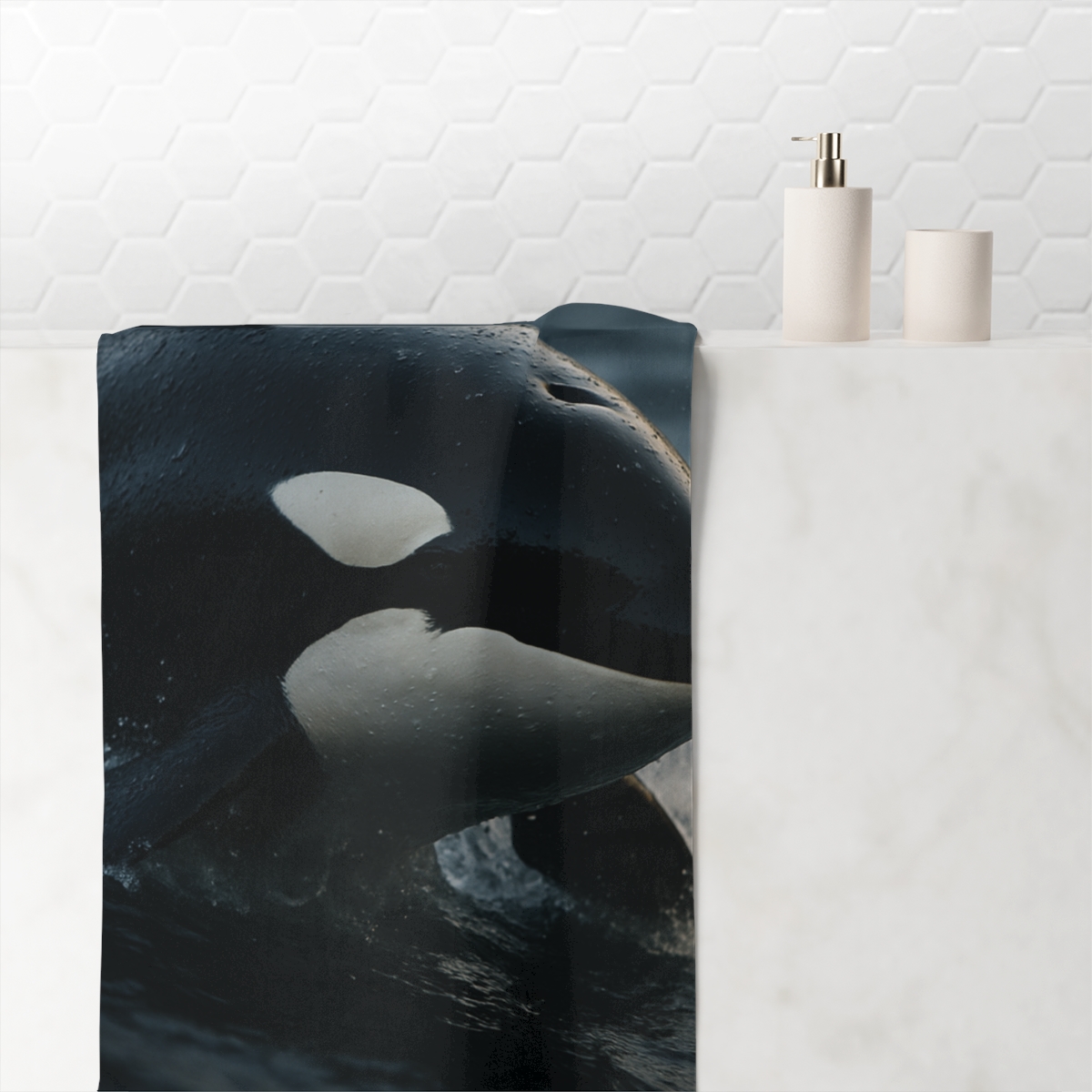 Midnight Current Orca unique gift towels