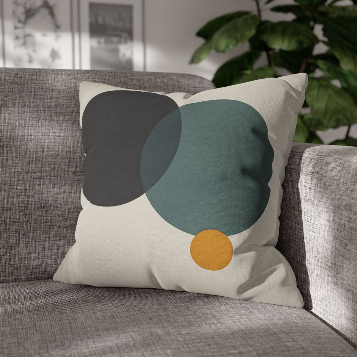 Clustered Three Circles With Pause designer print pillow cases