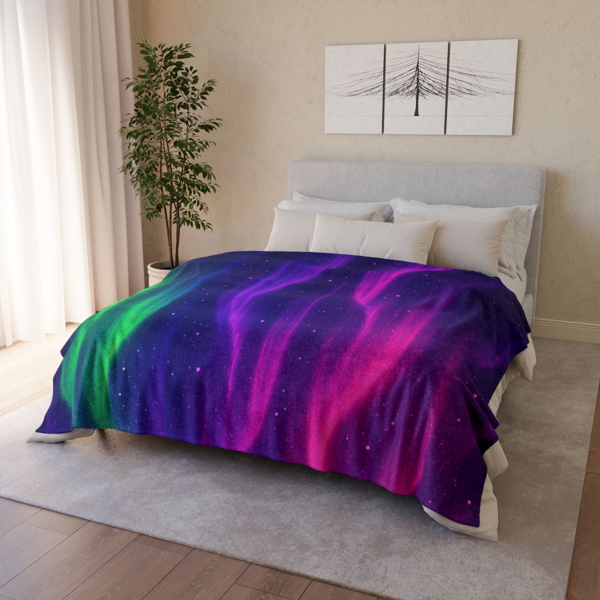 Aurora Plasma Veil Carnival personalized cozy blankets