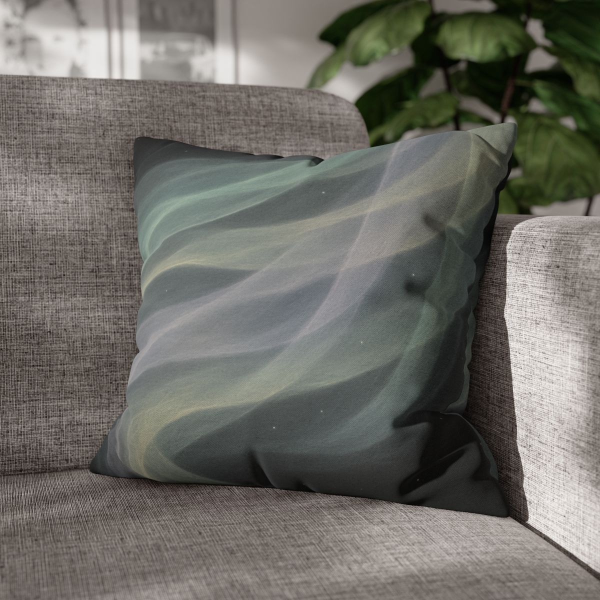 Auroral Cosmic Silk Currents designer print pillow cases