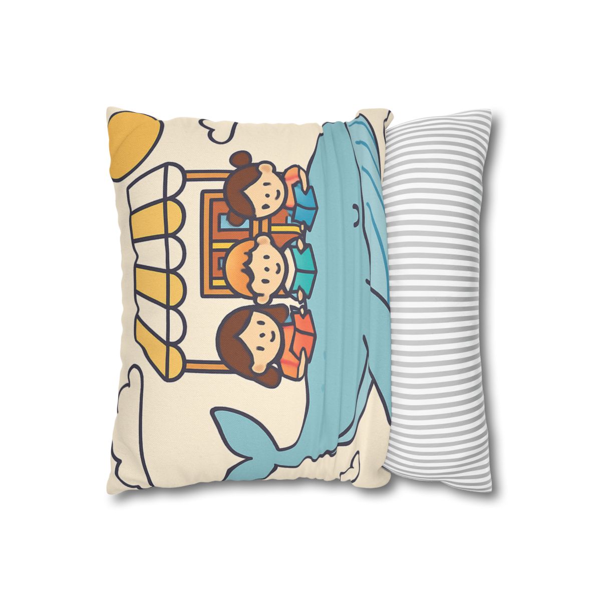 Sky Library On A Flying Whale personalized pillow covers