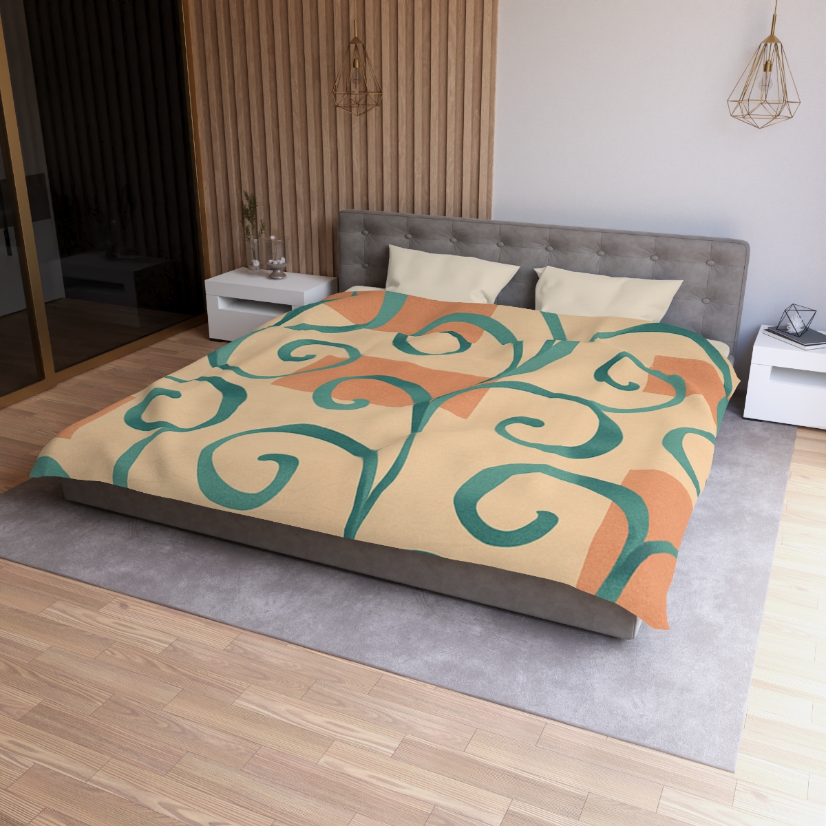 Tendril Ribbon Grid stylish duvet covers