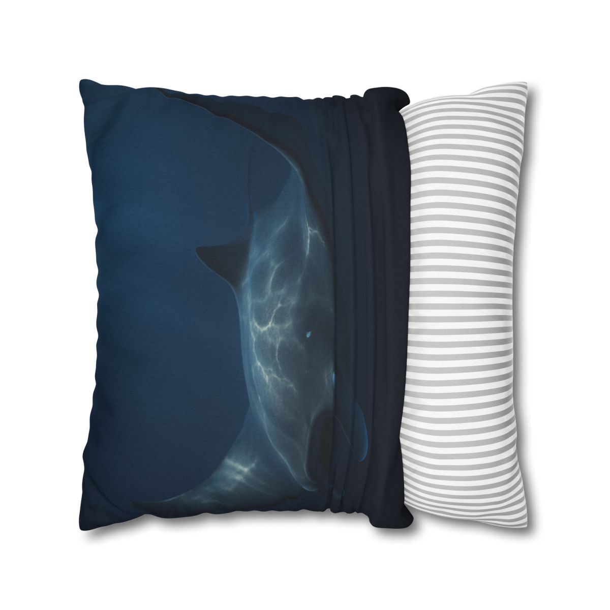 Moonlit Glide Manta Ray stylish decorative pillowcases