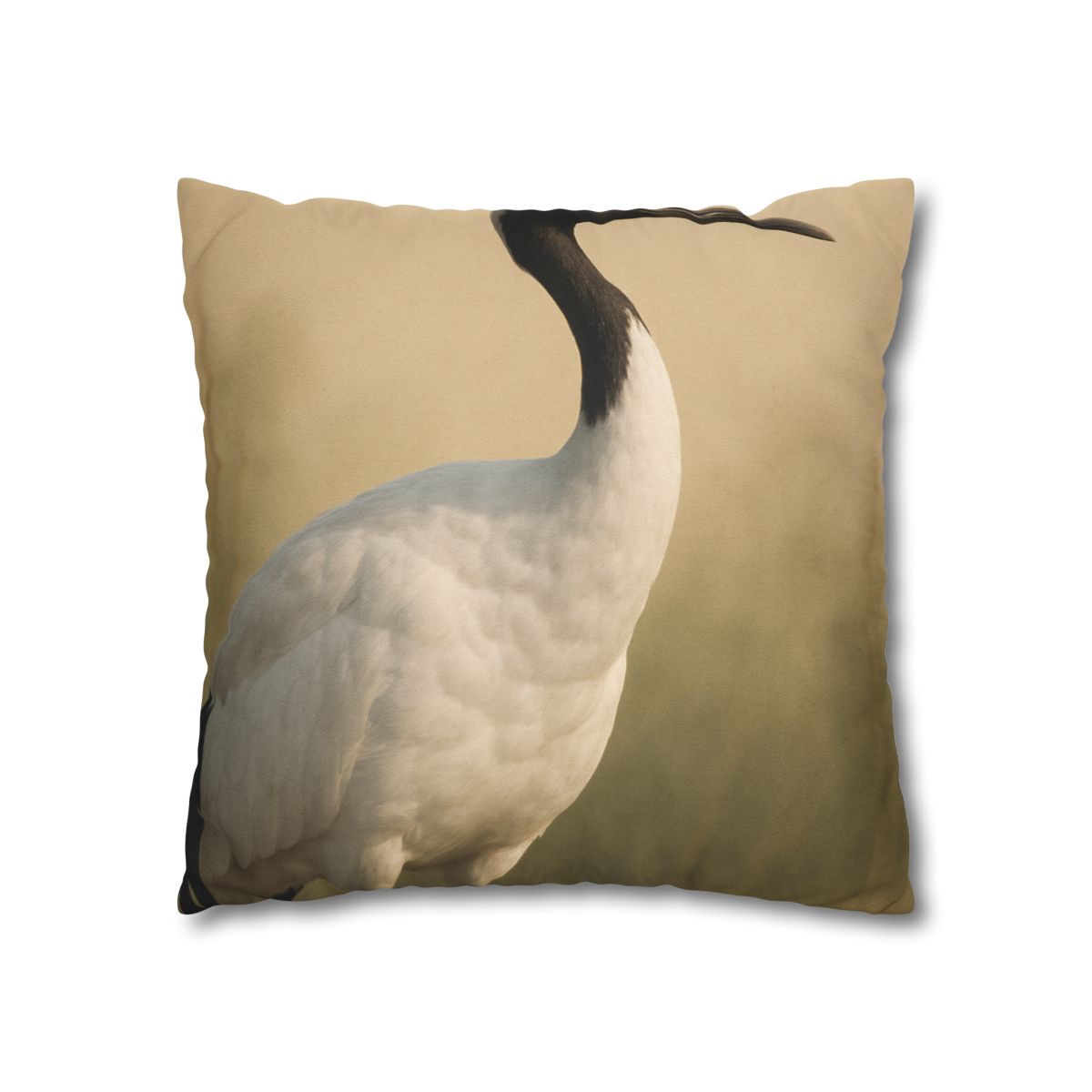 Quiet Halo Red Crowned Crane custom pillow cases