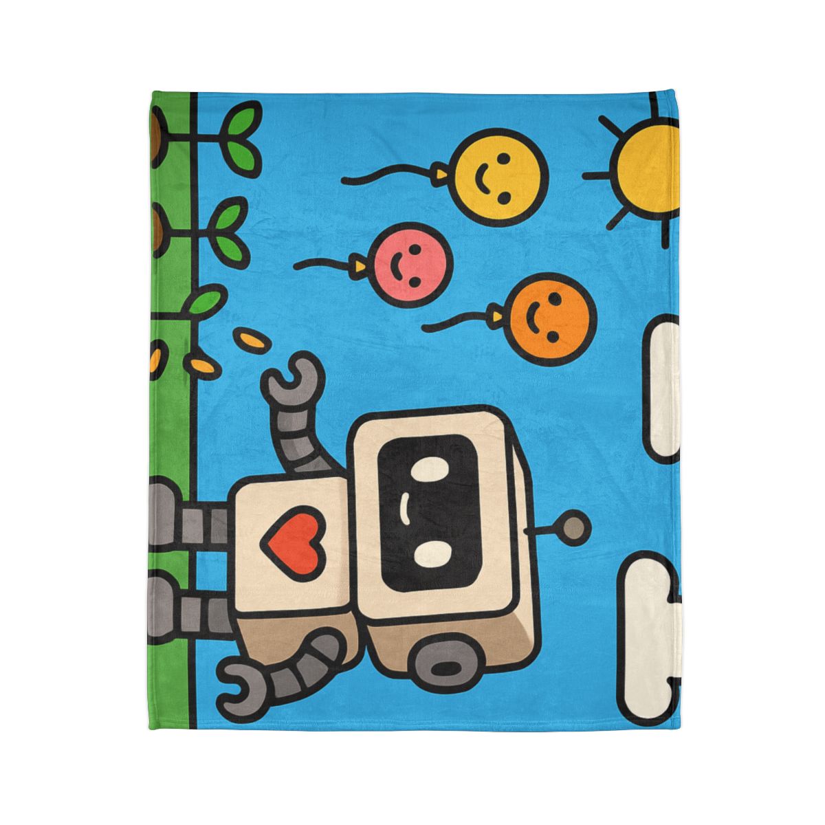 Robot Garden Of Flying Seeds trendy patterned blankets