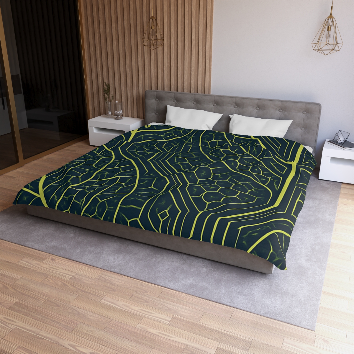 Leaf Vein Circuit Mosaic warm winter duvets