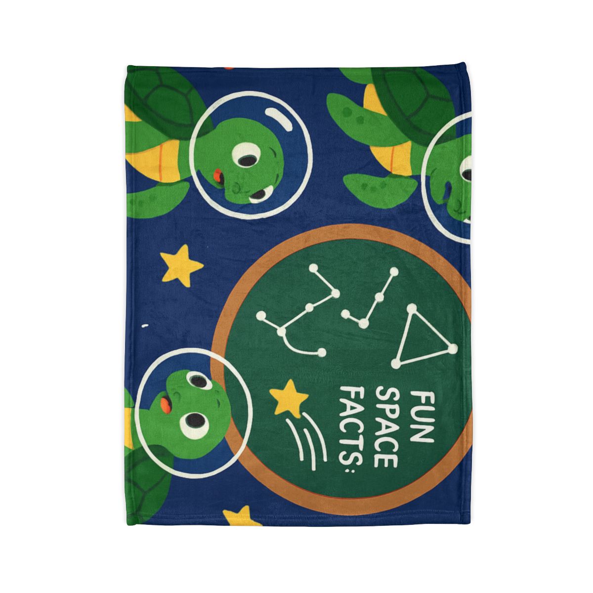Space School Of Curious Sea Turtles trendy patterned blankets