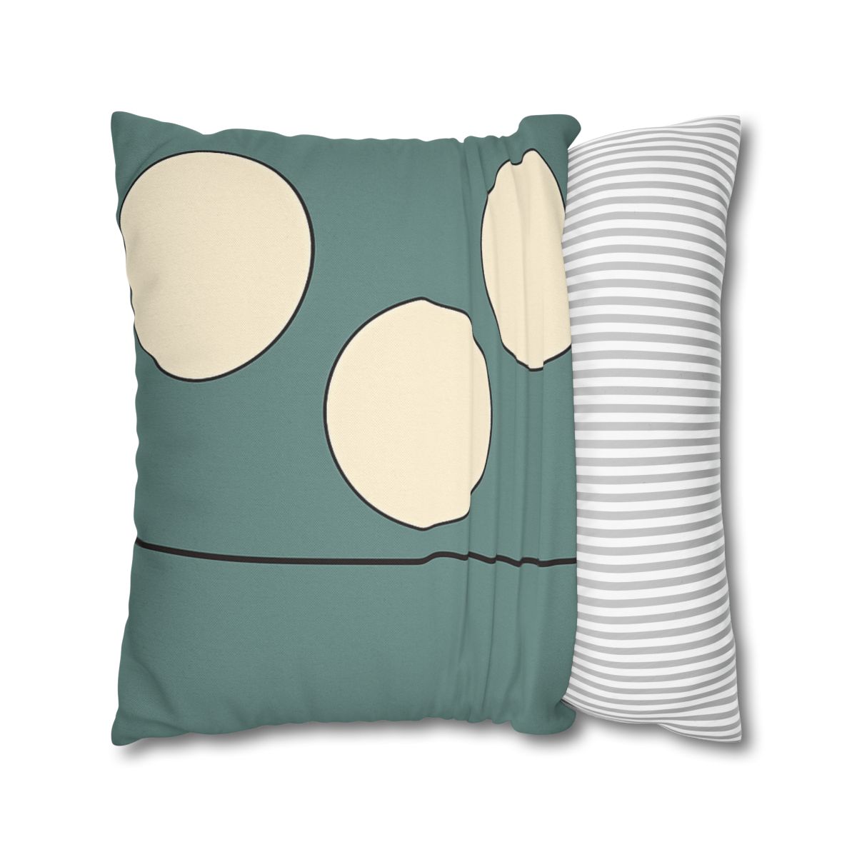 Staggered Trio Of Circles With Thin Divider unique gift pillow cases