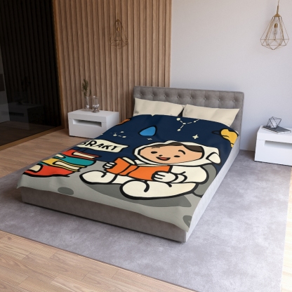 Galaxy Library On The Moon unique patterned duvets