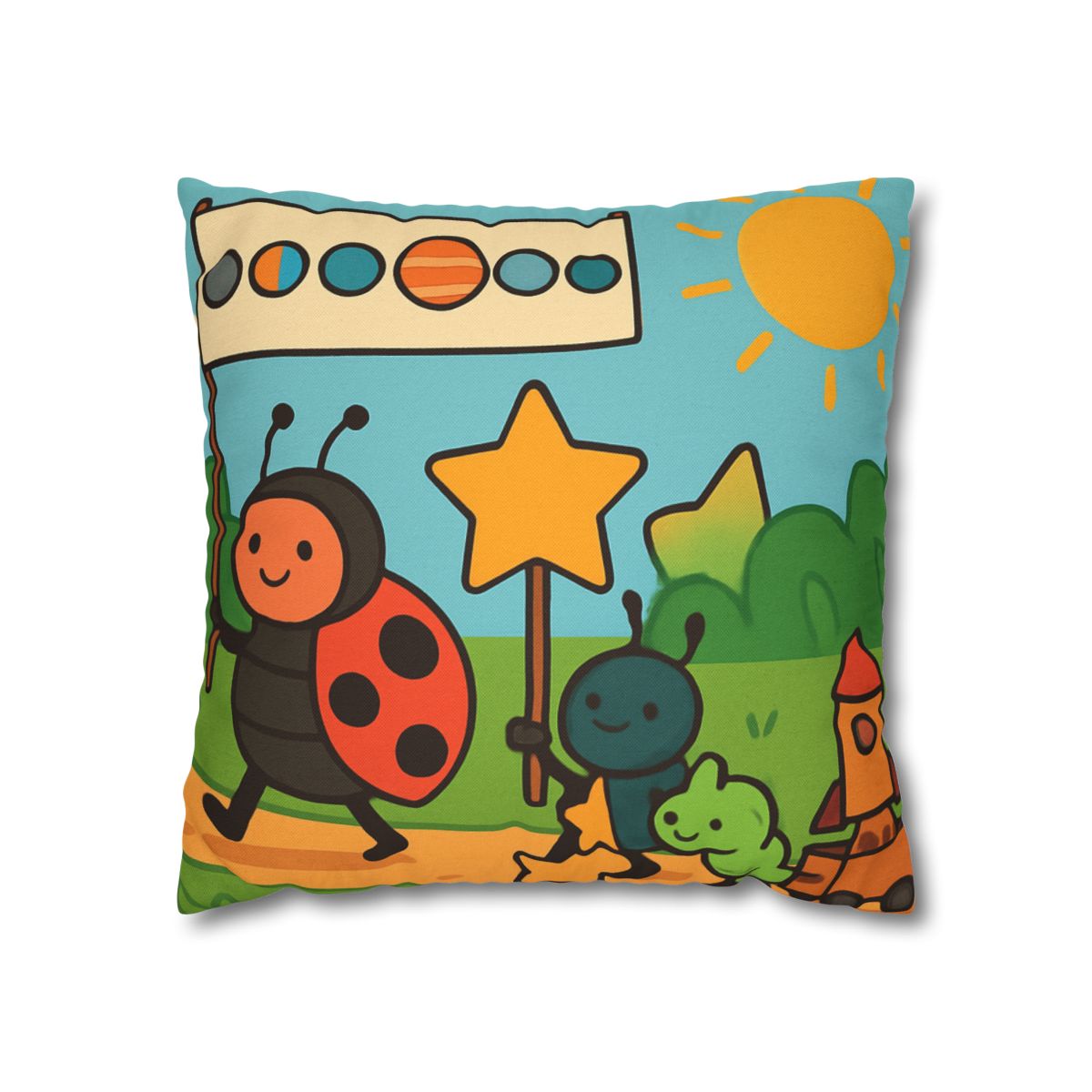 Galaxy Garden Insect Parade soft cotton pillow cases