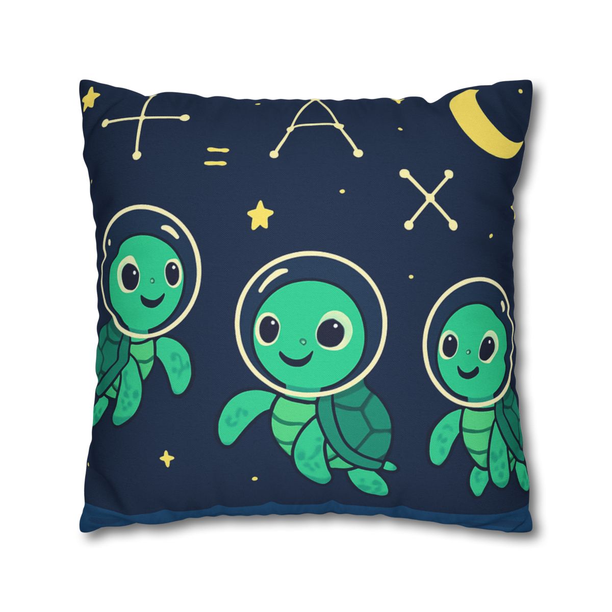 Space School Of The Curious Sea Turtles designer print pillow cases