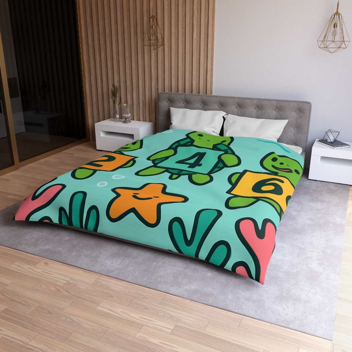 Coral Reef Math Parade Of Sea Turtles warm winter duvets