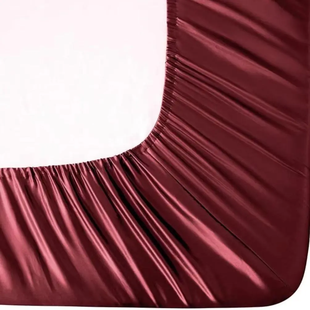 2/3 Piece Solid Color Bedding Set, Cool Silk Smooth Breathable, Soft Comfort Skin-Friendly, Mattress Protector, Silky Fitted Sheet, Gift for Him or Her, Silky Bedding Sheets, Fitted Sheet #GLOBAL PICKS