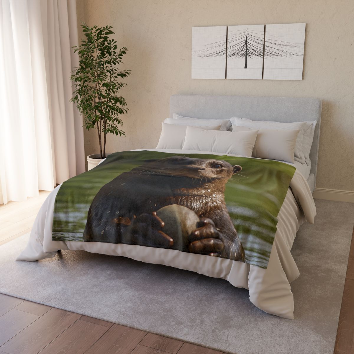 River Drift Giant Otter trendy patterned blankets