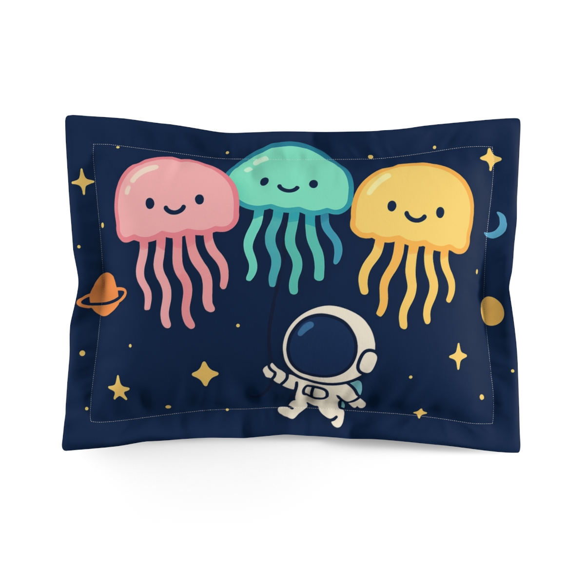 Galactic Jellyfish Parade trendy accent pillows