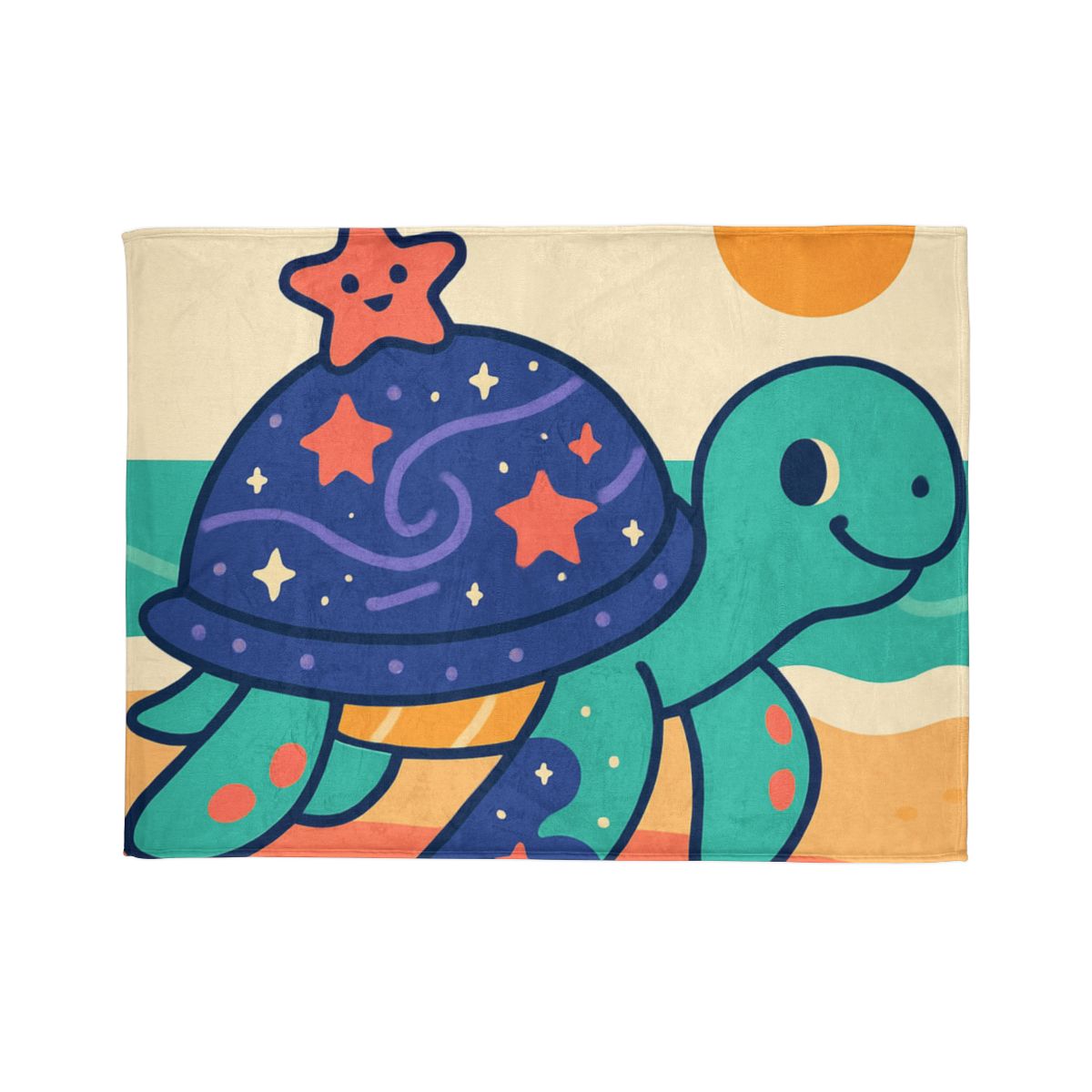 Galactic Seashell Turtle designer printed blankets