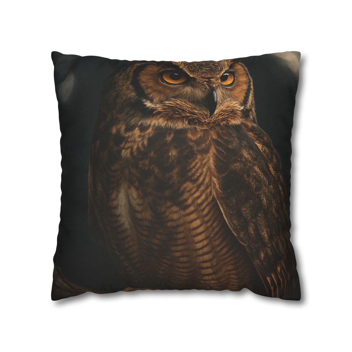 Starlit Perch Great Horned Owl soft cotton pillow cases