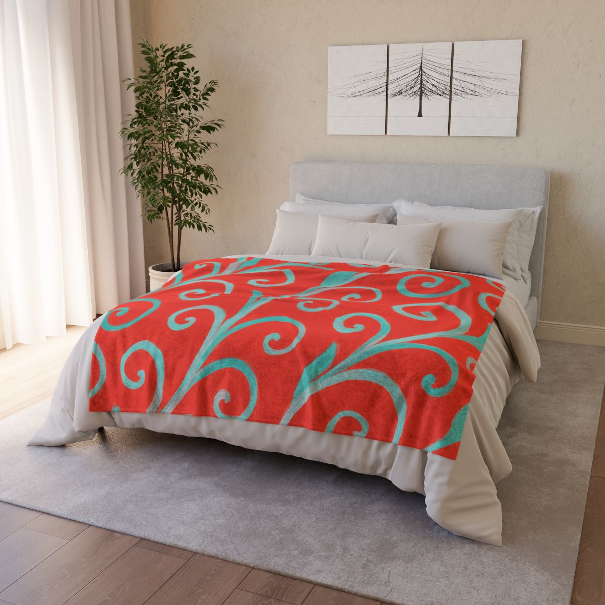 Tendril Ribbon Parade decorative home blankets