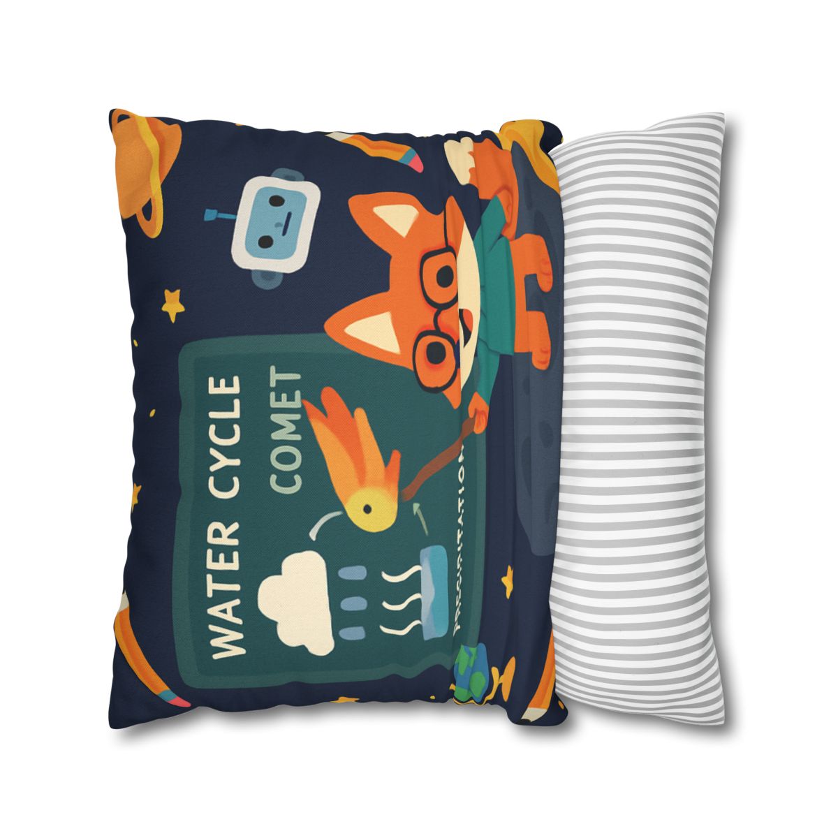 Comet Classroom With Professor Fox soft cotton pillow cases