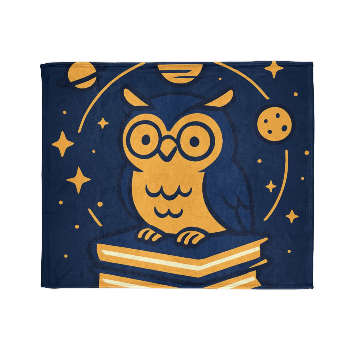 Galactic Owl Library personalized cozy blankets