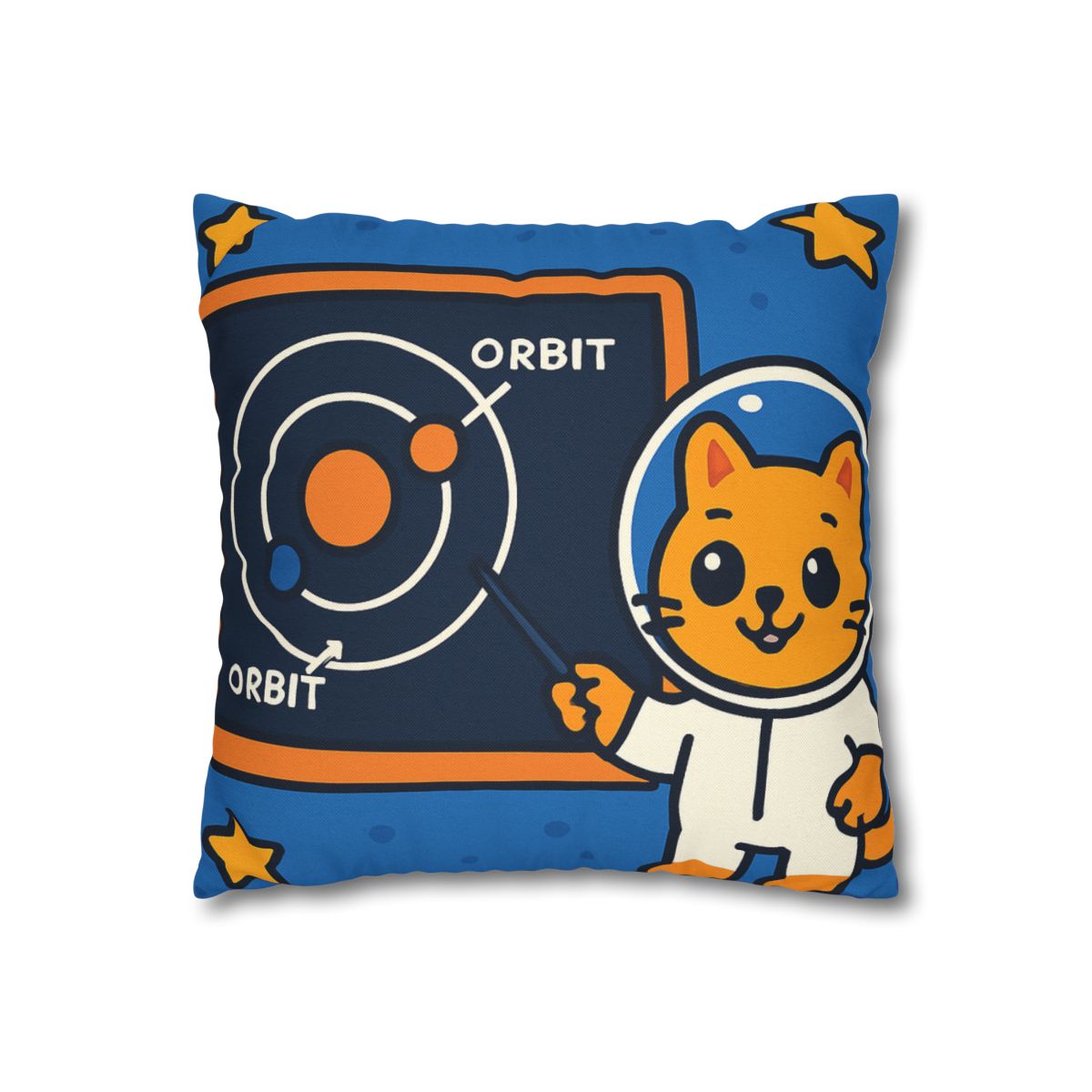 Comet Classroom Cat And The Orbit Chalkboard stylish decorative pillowcases