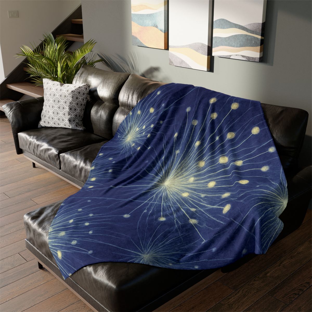 Stamen Burst Radiograph soft fleece blankets