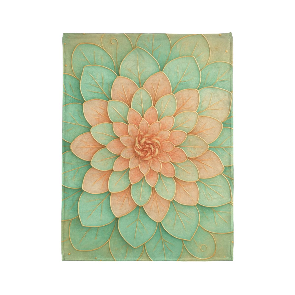 Petal Spiral Mosaic decorative home blankets
