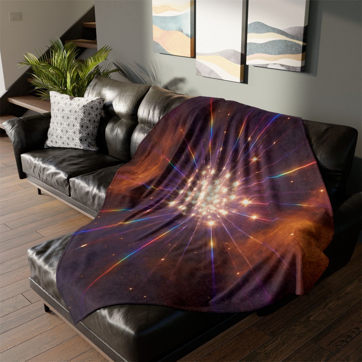 Starburst Cluster Mosaic designer printed blankets