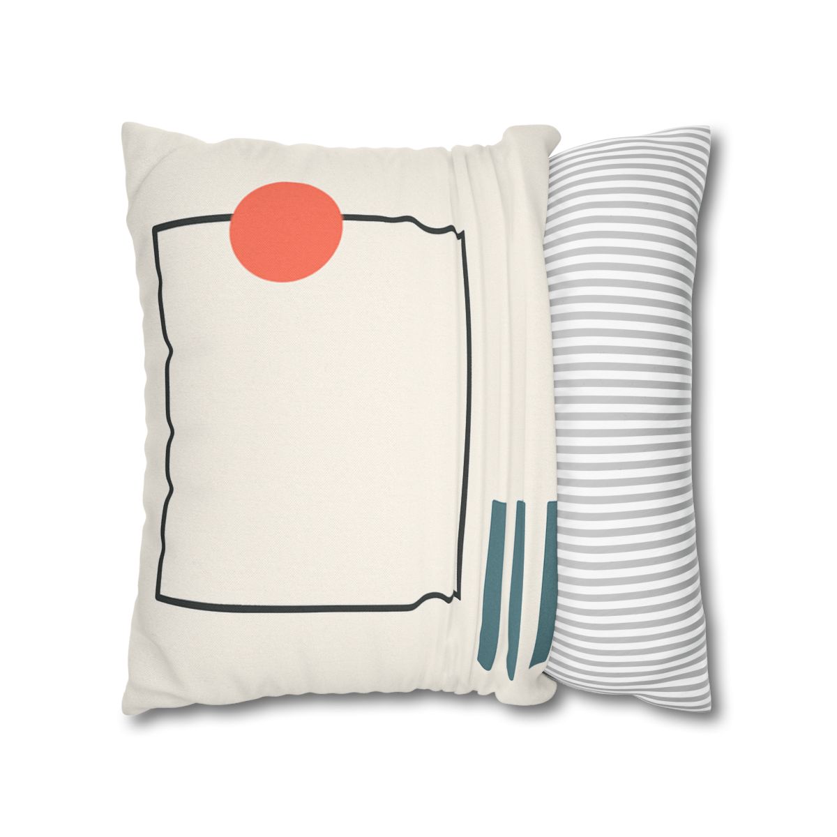 Quiet Orbit With Split Frame designer print pillow cases