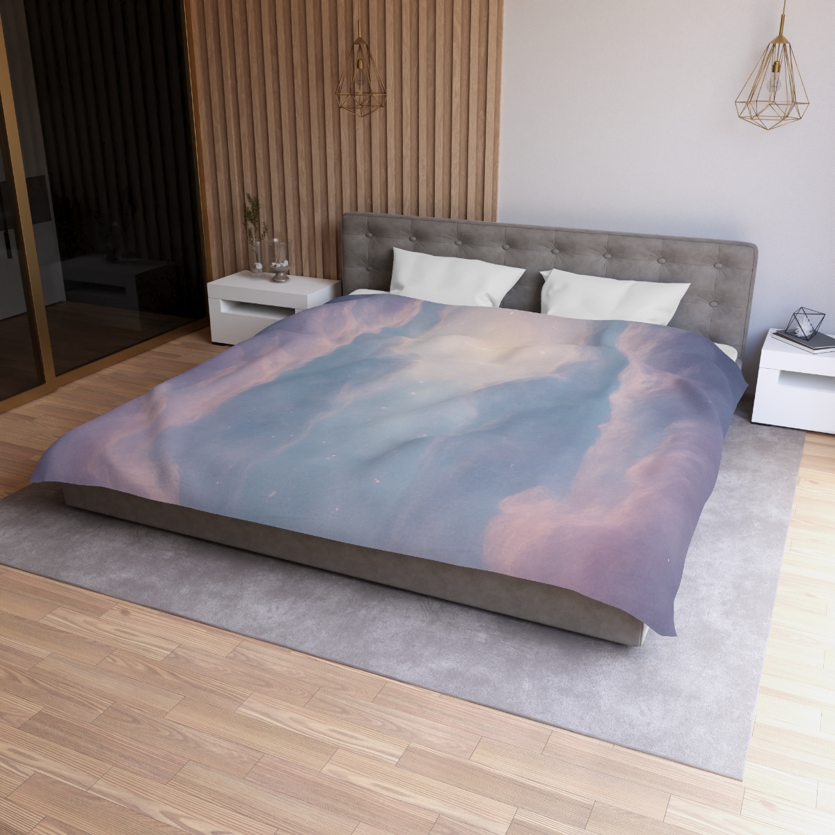 Prismatic Dust Bloom Cathedral duvets for gifts