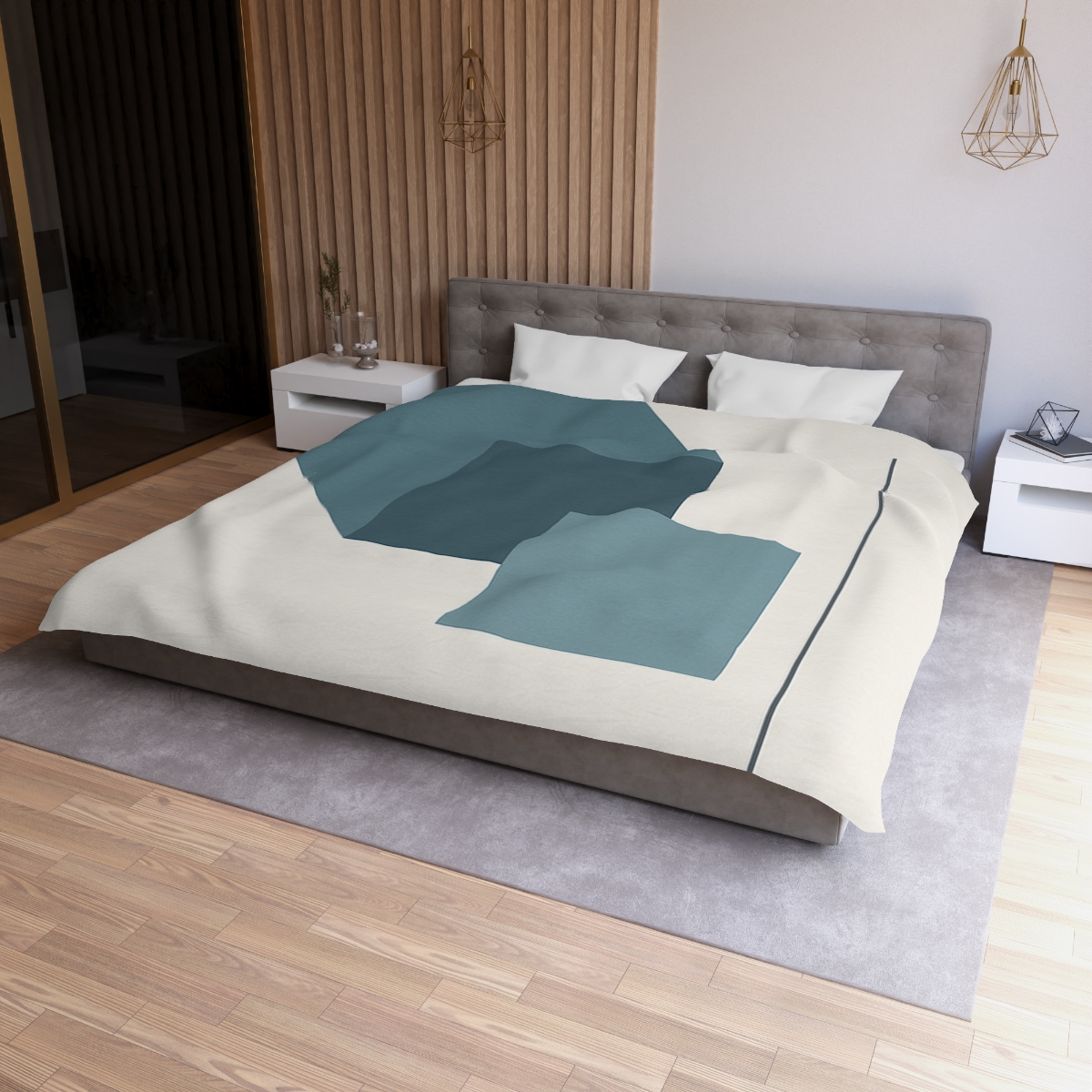 Stepped Rectangle Orbits personalized bedding duvets