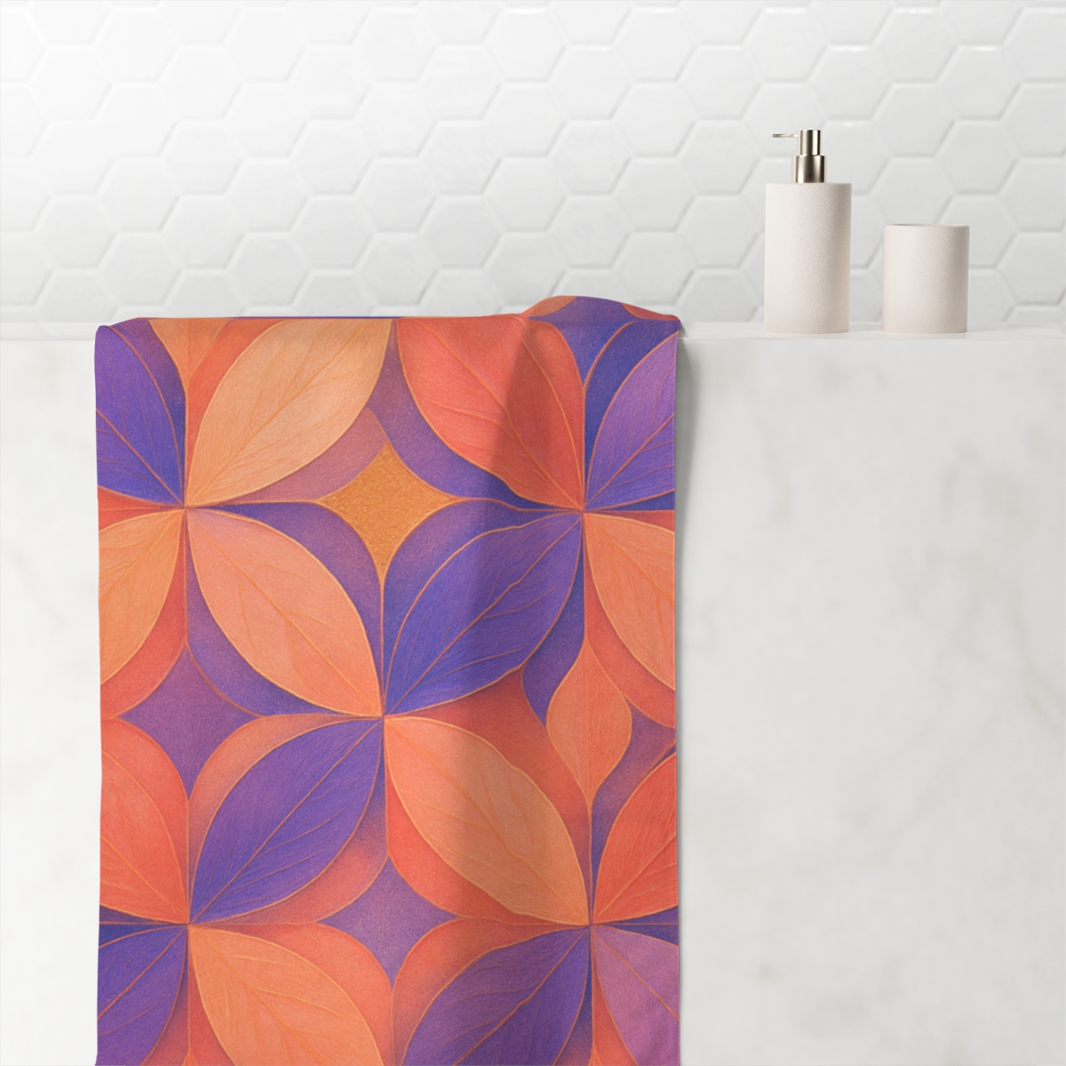 Petal Prism Lattice trendy hand towels