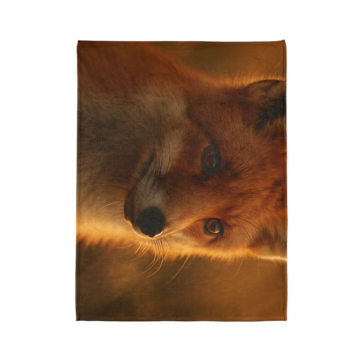 Crimson Whisper Red Fox soft fleece blankets