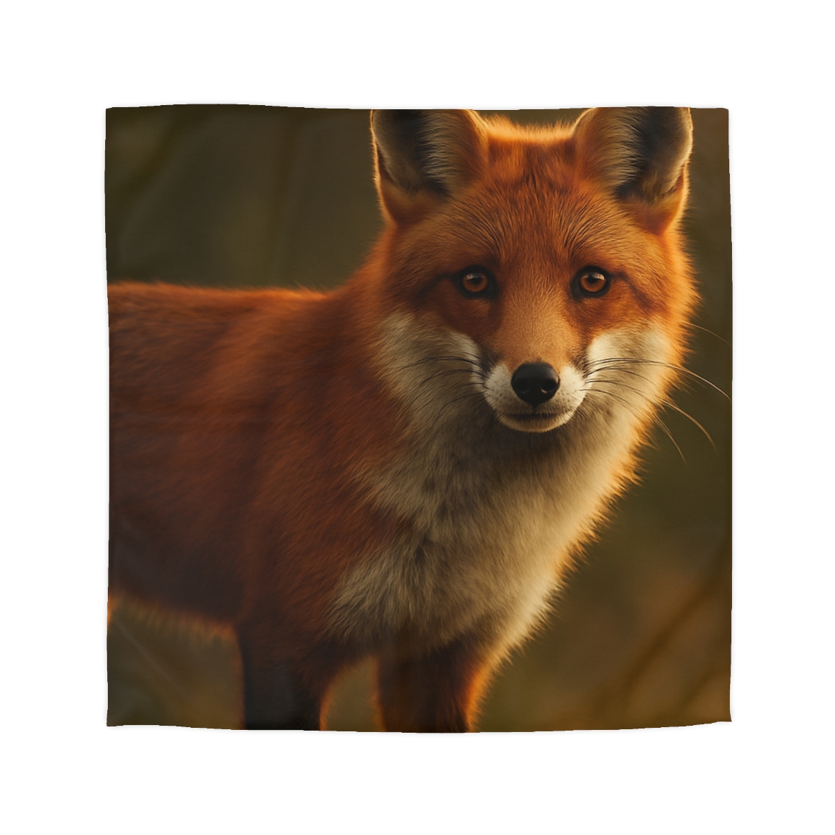 Ember Thicket Red Fox designer printed duvets