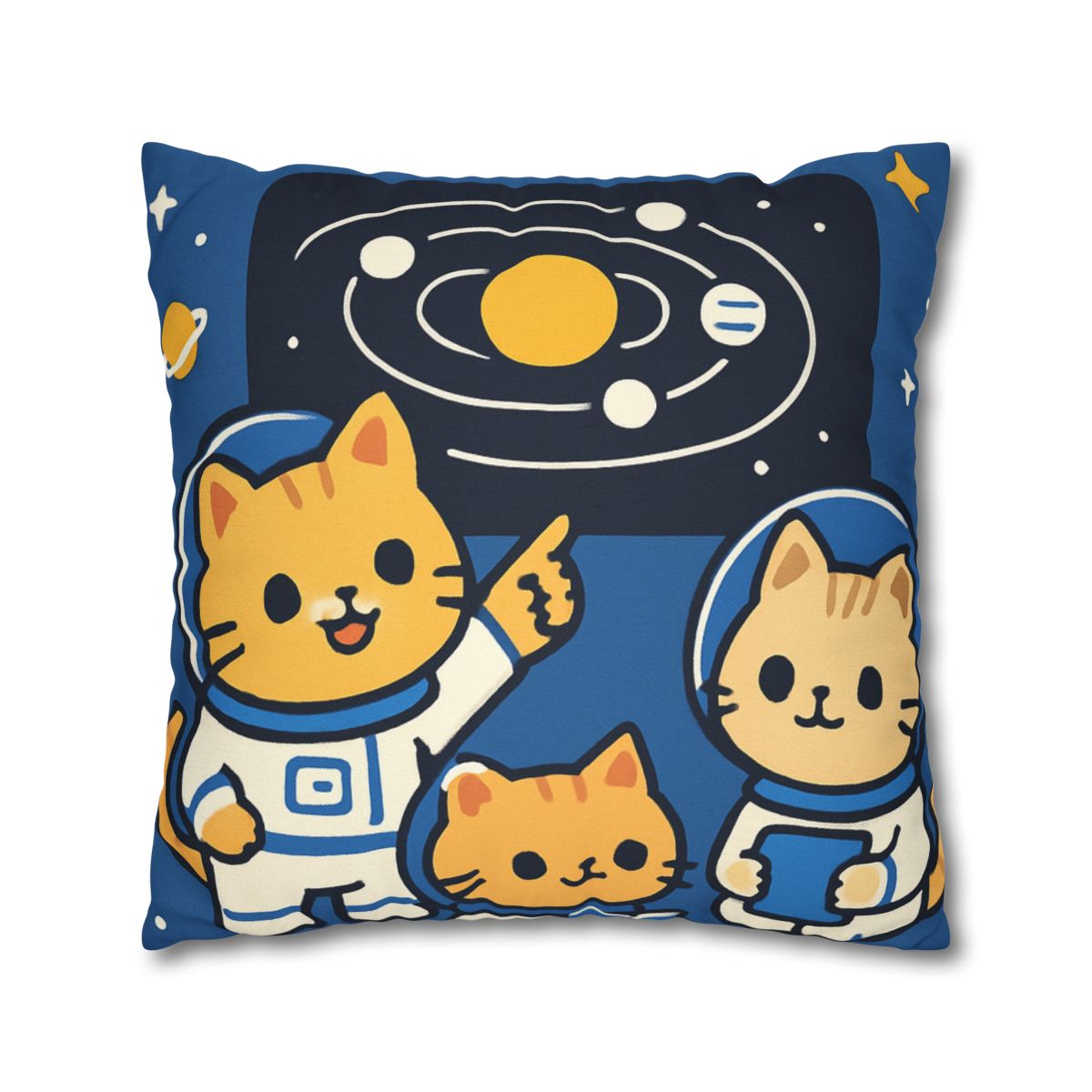 Space School For Curious Cats soft cotton pillow cases