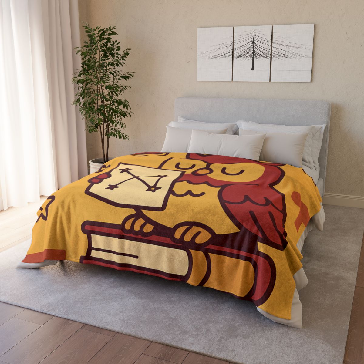 Cosmic Owl Library custom blankets