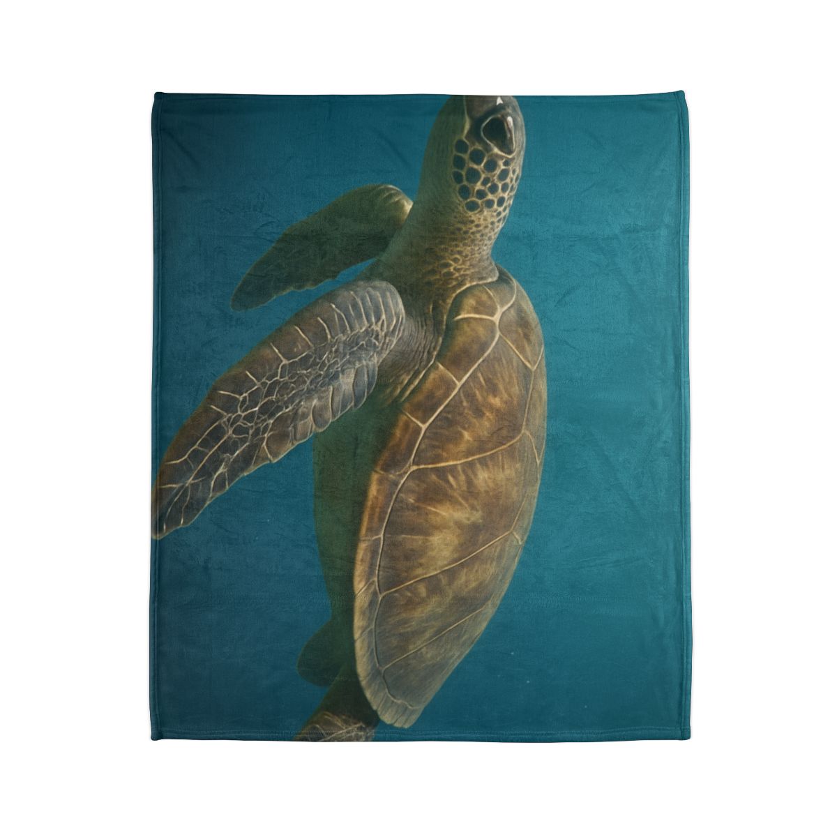 Emerald Drift Green Sea Turtle unique gift blankets